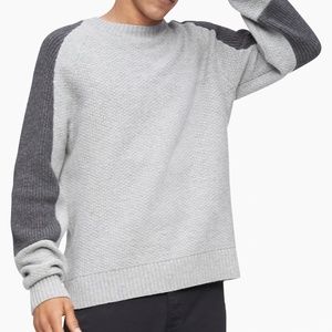 Calvin Klein - Recycled Cashmere Wool Blend Colorblock Stripe Sweater